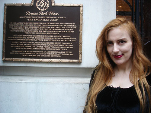 Susannah with Plaque