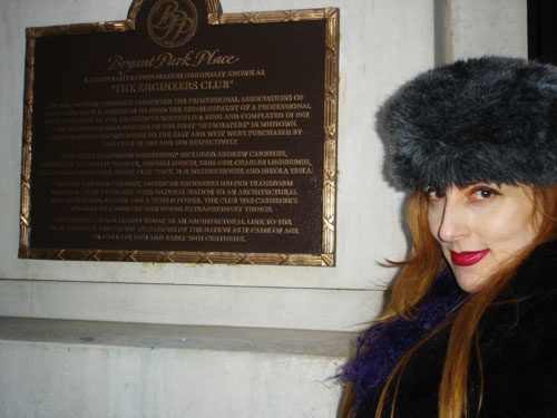 Susannah with Plaque