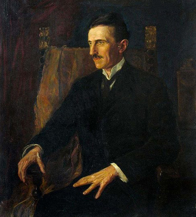 Nikola Tesla "Blue Portrait"